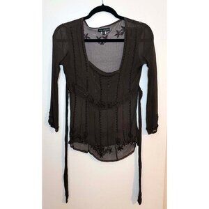 Sheer Embroidered Top